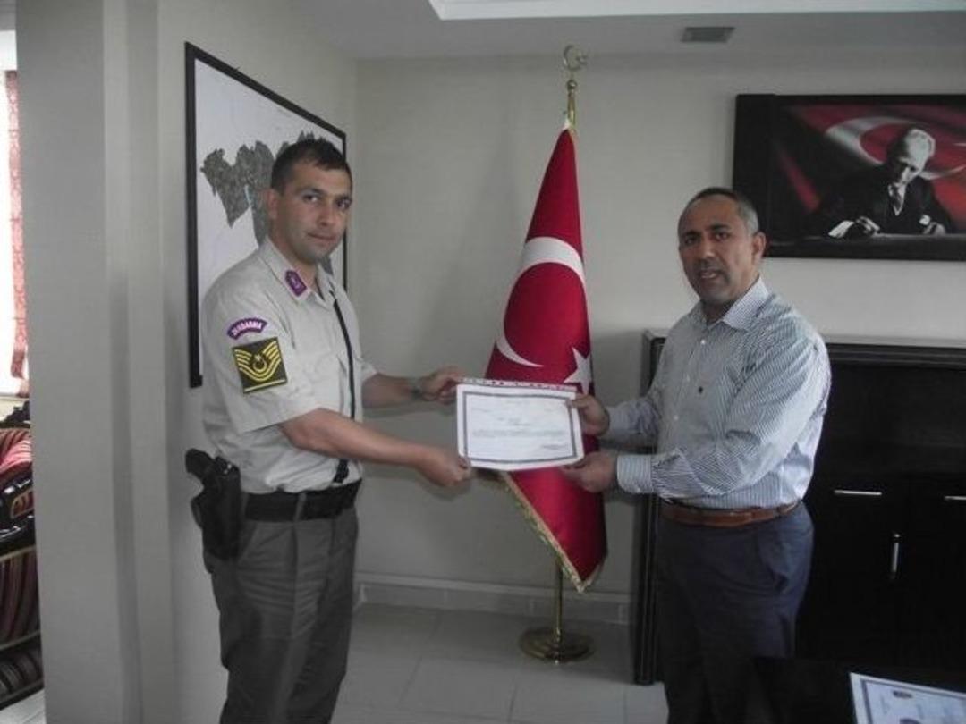 Muratlı&rsquo;da Emniyet Ve Jandarma Personeline Başarı Belgesi