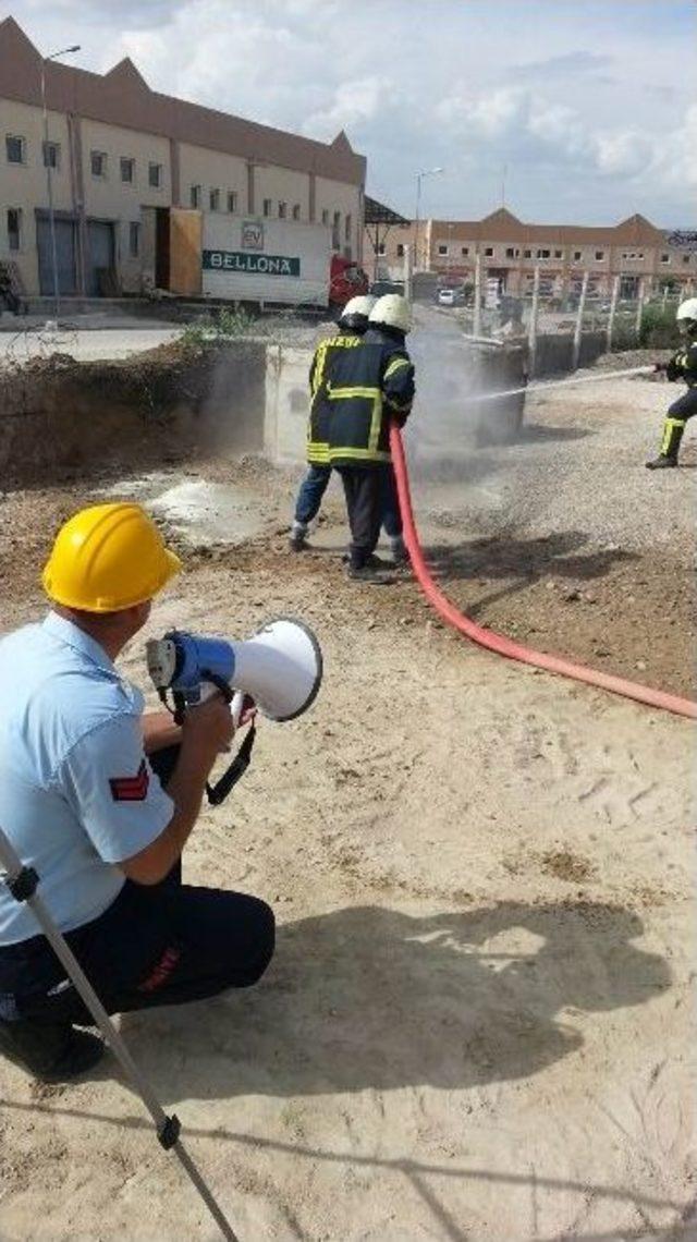 Kütahya'da Gerçek Gibi Yangın Tatbikatı