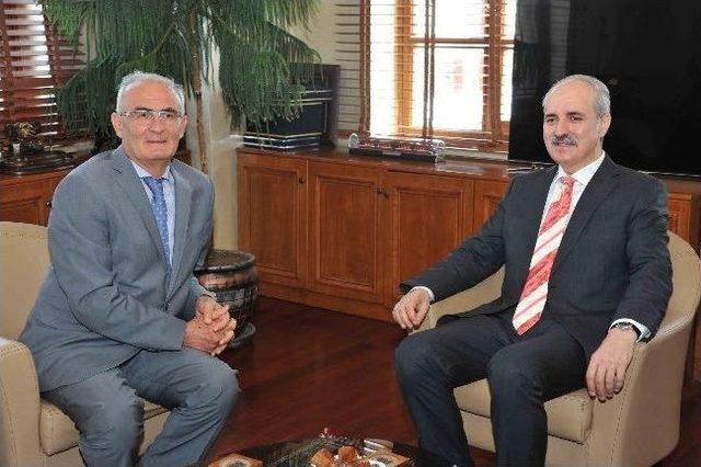 Numan Kurtulmuş, Başkan Yılmaz'ı Ziyaret Etti