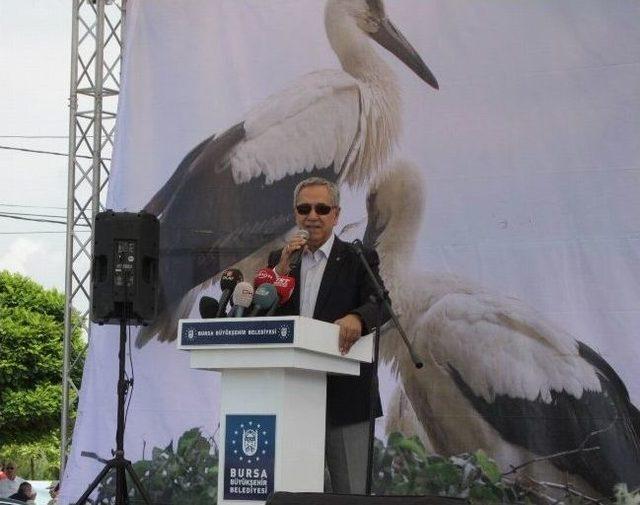 Arınç, Leylek Şenliğine Katıldı