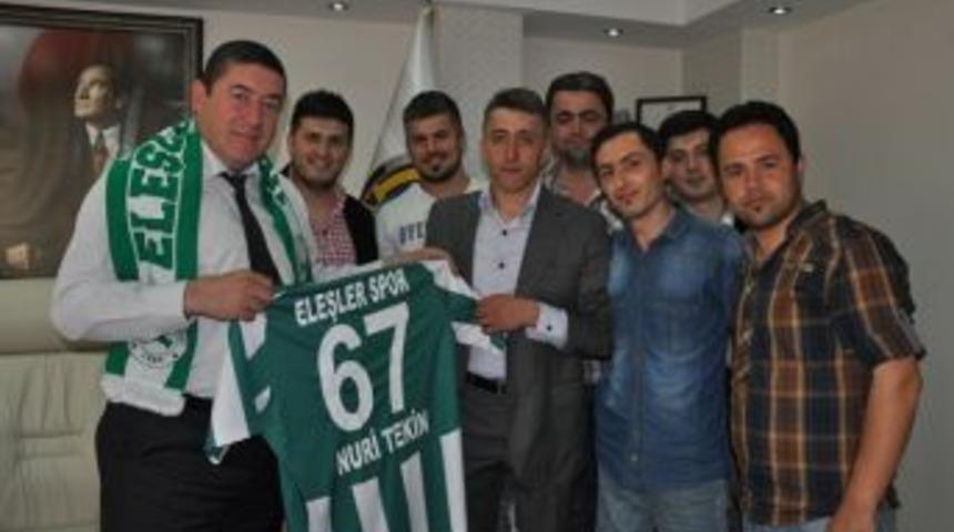 Eleşler Spor Y&ouml;netimi Belediye Başkanını ziyaret etti