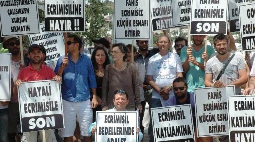 G&ouml;lt&uuml;rkb&uuml;k&uuml;'ndeki Esnaftan 'ecrimisil' Eylemi