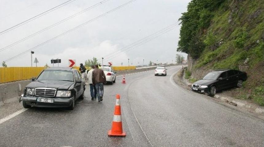 Bolu Dağında 3 Ayrı Kaza 1 Yaralı