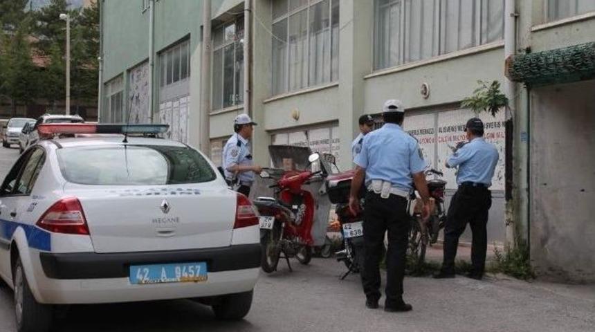 Seydişehir&rsquo;de Plakasız Motosikletler Toplanıyor