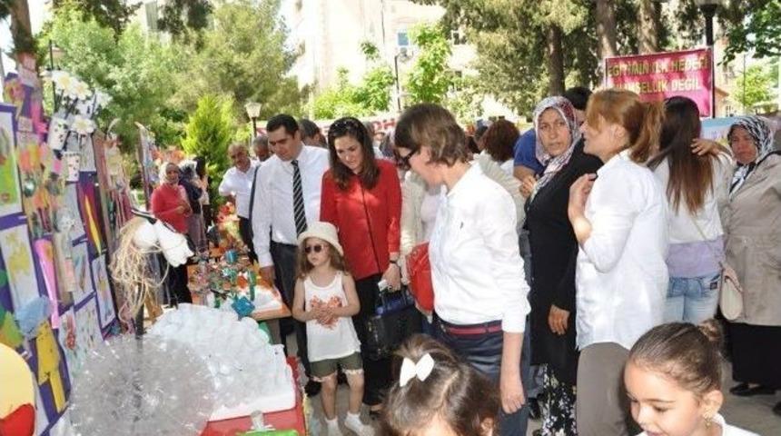 Besni İstiklal Anaokulu Yılsonu Sergisini A&ccedil;tı