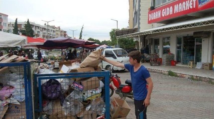 Lapseki&rsquo;de Katı Atık Toplamada D&uuml;ş&uuml;ş
