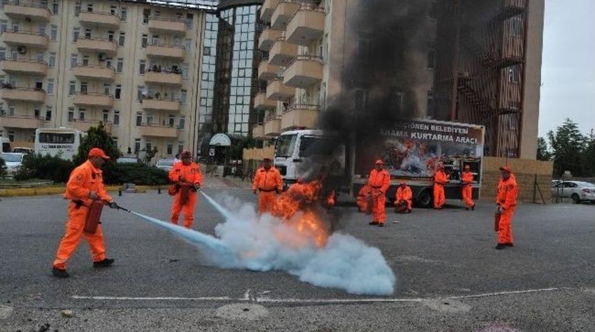Ke&ccedil;i&ouml;ren Belediyesi&rsquo;nin Afet Ekibi Yangın Eğitiminde