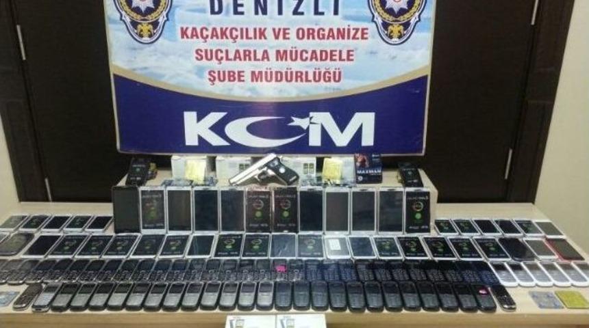 G&uuml;mr&uuml;k Ka&ccedil;ağı 142 Cep Telefonu Ele Ge&ccedil;irildi