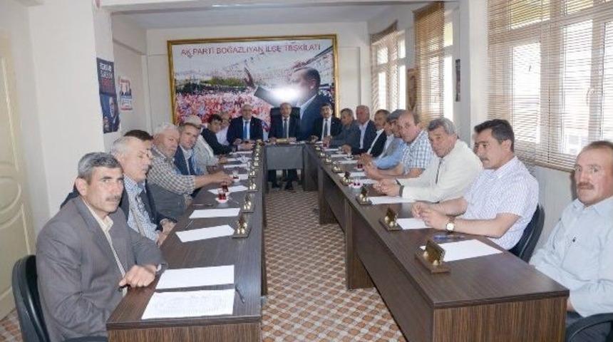Ak Parti Boğazlıyan İl&ccedil;e Başkanı Kaya, K&ouml;y Muhtarlarının Sorunlarını Dinledi