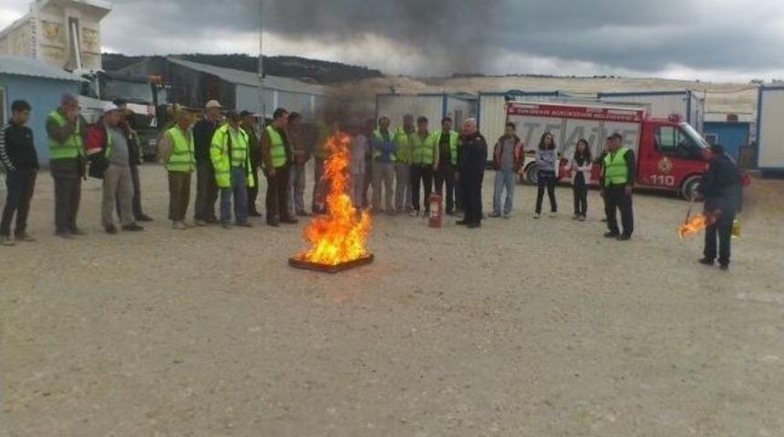 Bor &Ccedil;alışanlarına Yangın Eğitimi Verildi