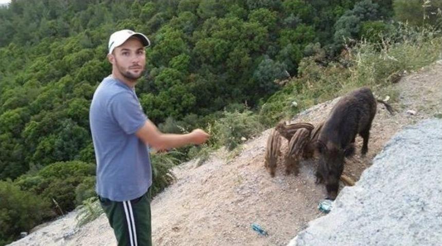 &Ccedil;aycının Yaban Domuzları İle Dostluğu G&ouml;renleri Şaşırtıyor