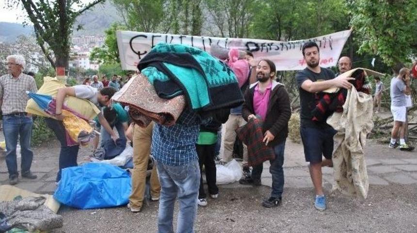 Amasya&rsquo;daki Ağa&ccedil; Eylemi Sona Erdi