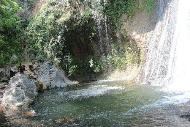 Dikili'nin Doğa Harikası Nebiler Şelalesi Tatilcileri Bekliyor