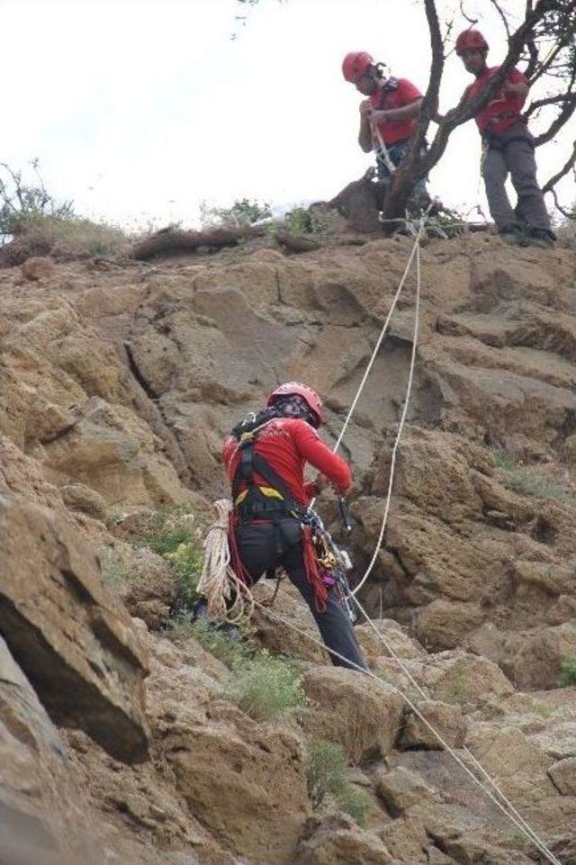 Kayalıklarda 5 G&uuml;n Mahsur Kalan Ke&ccedil;ileri Akut Kurtardı 1