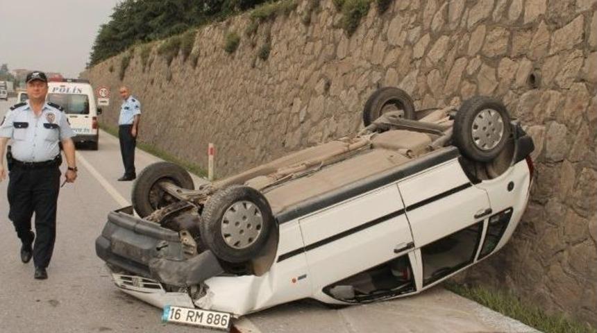 Otomobil Takla Attı: 1 Yaralı