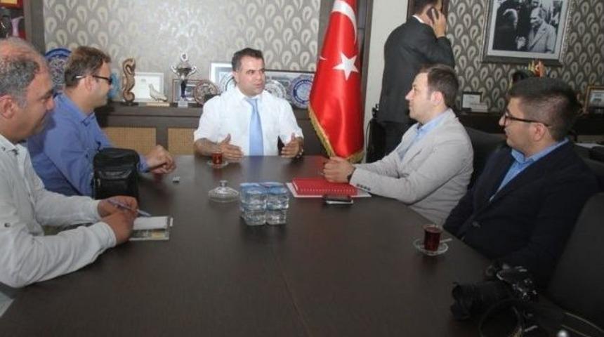 İha B&ouml;lge M&uuml;d&uuml;r&uuml; Fidan, Başkan Aksoy&rsquo;u Ziyaret Etti