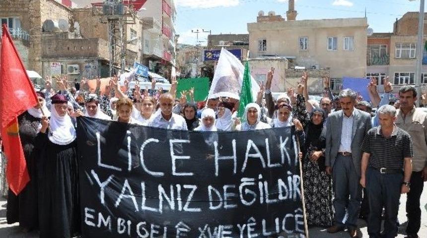 Lice Olayları Derik'te Protesto Edildi
