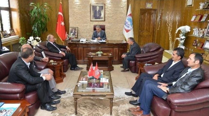 Melikgazi Ziraat Odası Y&ouml;netiminin Melikgazi Belediye Ziyareti