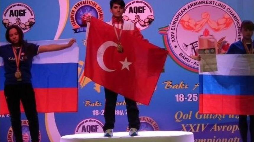 D&uuml;zce&rsquo;nin Avrupa Şampiyonu Bileği