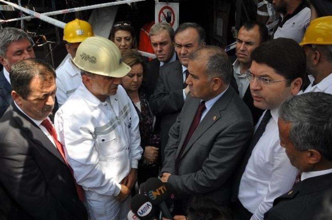 Komisyon &Uuml;yeleri Soma'daki Madende İncelemede Bulundu