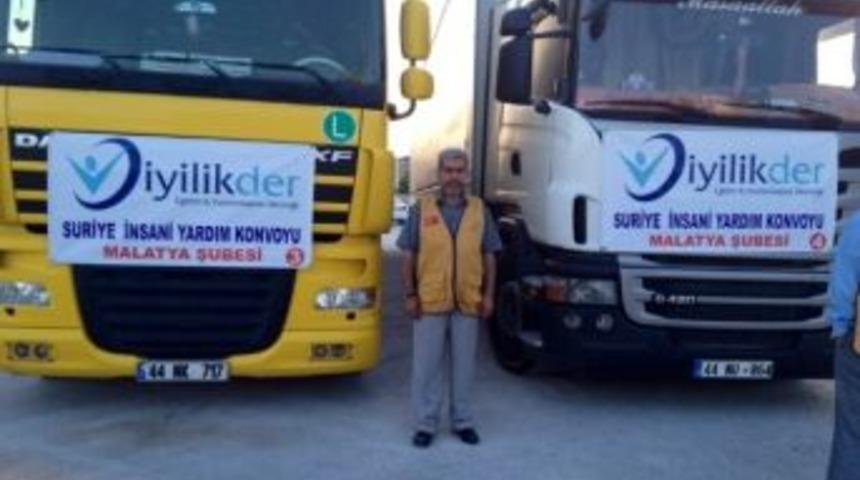 Malatya&rsquo;dan Suriye&rsquo;ye 2 Tır Yardım