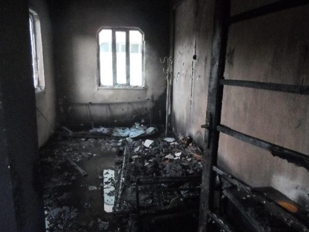 Demirci&rsquo;de &Ouml;ğrenci Yurdunda Yangın