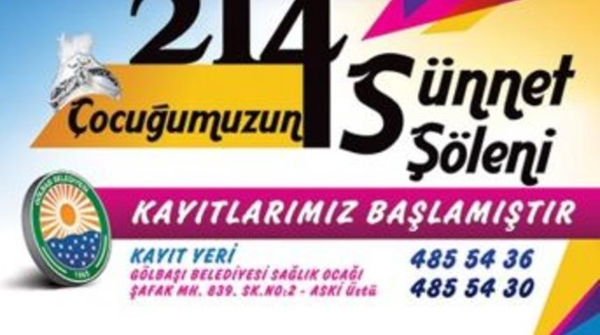 G&ouml;lbaşı Belediyesi 214 &Ccedil;ocuğu S&uuml;nnet Ettirecek