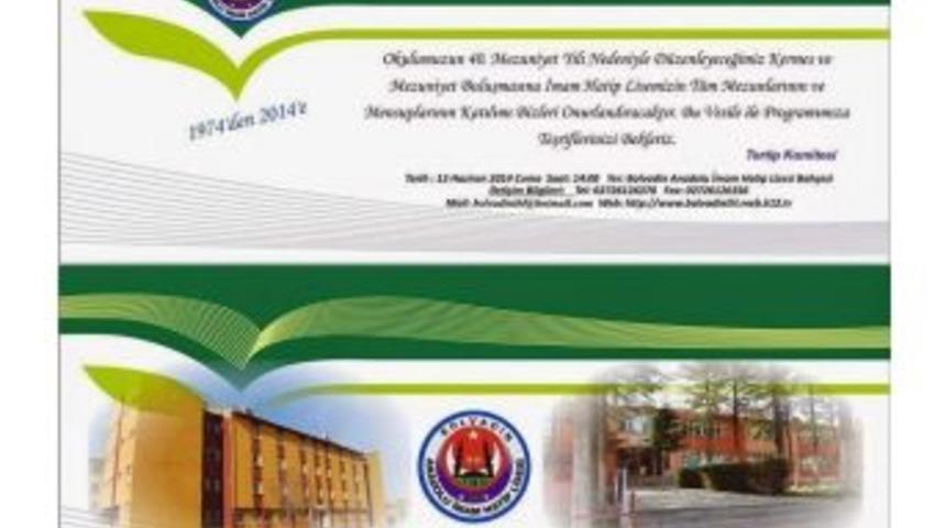 Bolvadin Anadolu İmam Hatip Lisesi Mezunları 40 Yıl Sonra Bir Araya Gelecek