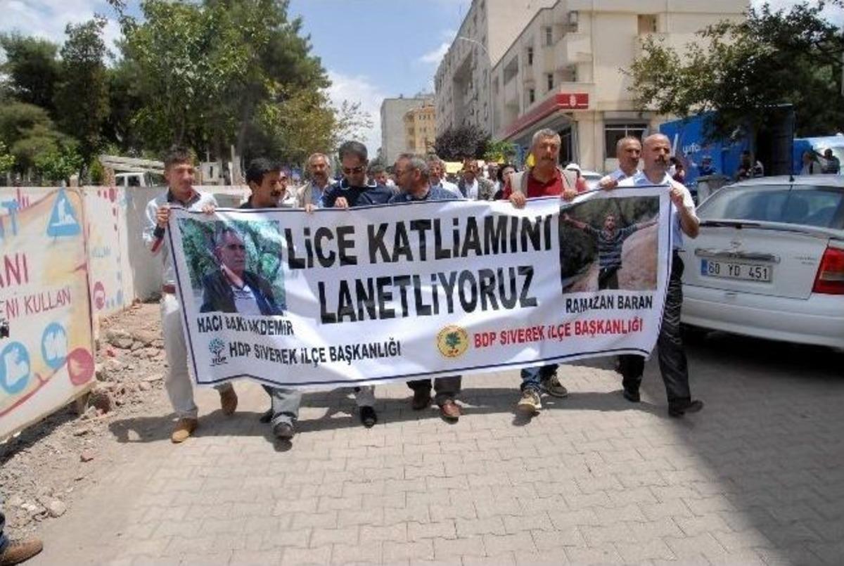 Siverek&rsquo;te Lice Olaylarına Tepki Y&uuml;r&uuml;y&uuml;ş&uuml;