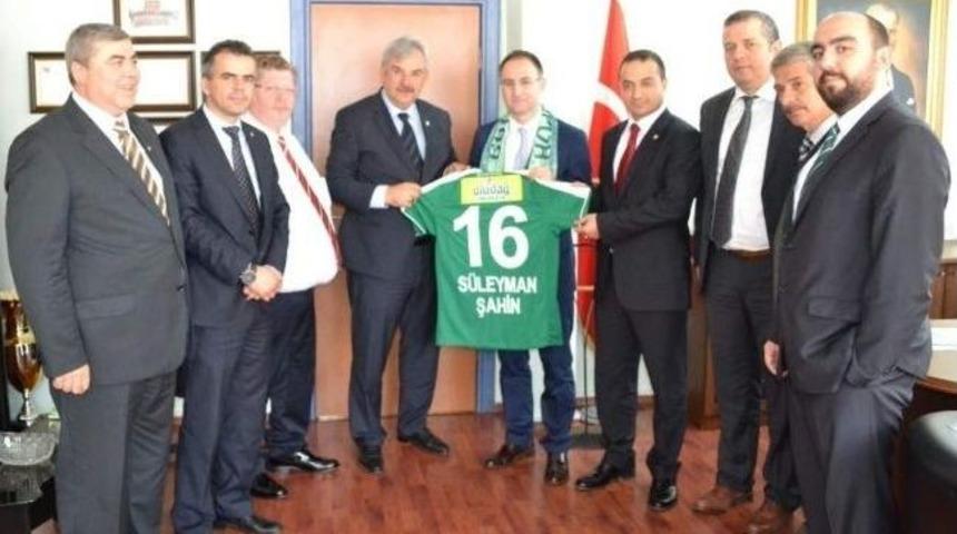 Bursaspor Y&ouml;netiminden Şahin&rsquo;e Ziyaret
