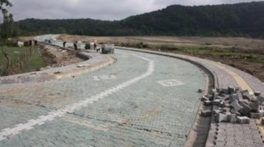 Mugada'da Yol Çalışması Tamamlanıyor