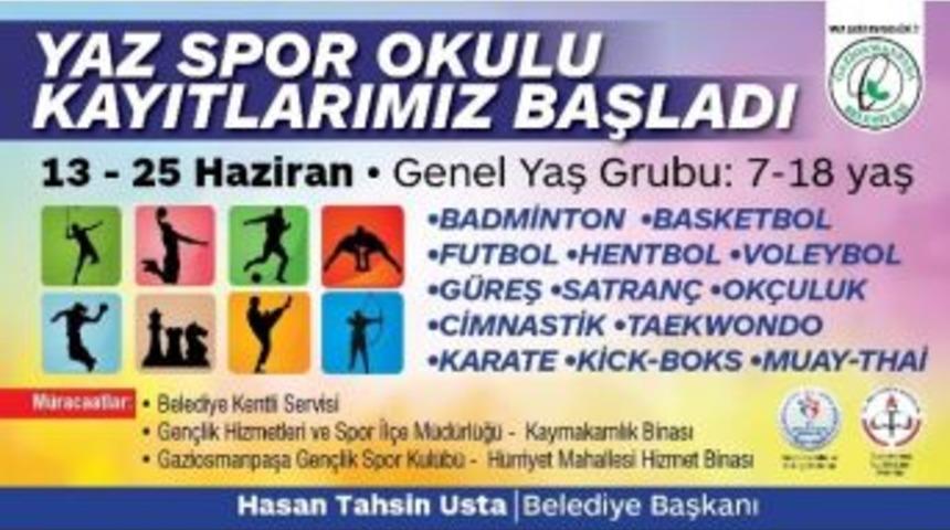 Gaziosmanpaşa 'yaz Spor Okulları&rsquo;nın Kayıtları Başladı