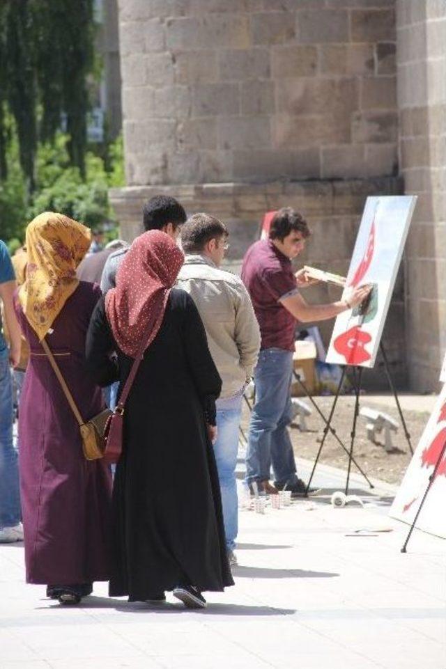 Öğrencilerden “bayrak” Protestosu