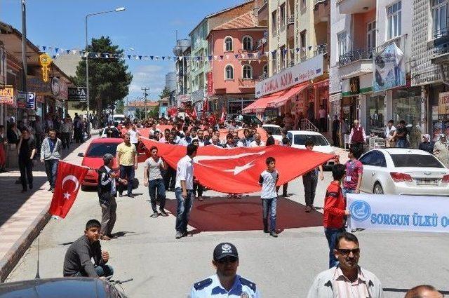 Sorgun’da “bayrağa Saygı Mitingi” Düzenledi