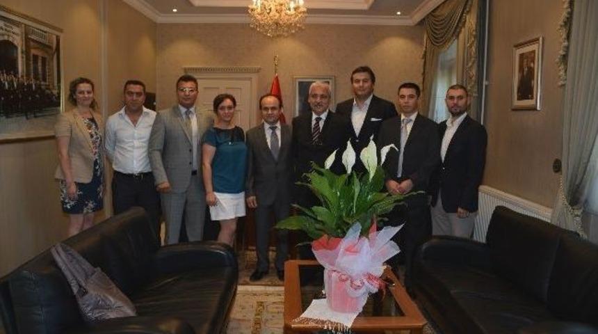 Marmaris İşadamları Vali G&uuml;ven&ccedil;er&rsquo;i Ziyaret Etti