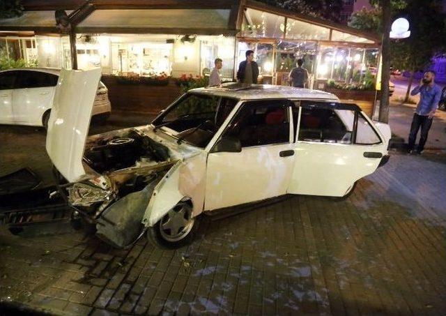 Alkoll&uuml; S&uuml;r&uuml;c&uuml; Ağaca &Ccedil;arptı 1