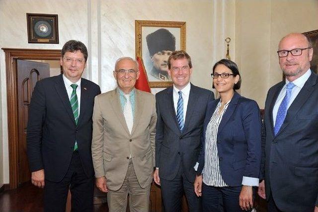 Alman Heyet Başkan Yılmaz&rsquo;ı Ziyaret Etti 3