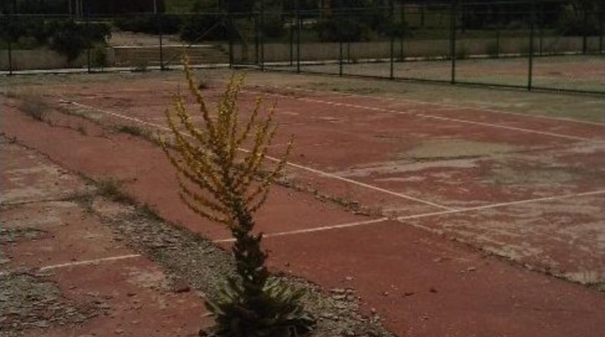 &Uuml;niversitenin Tenis Kortları Harabeye D&ouml;nd&uuml;