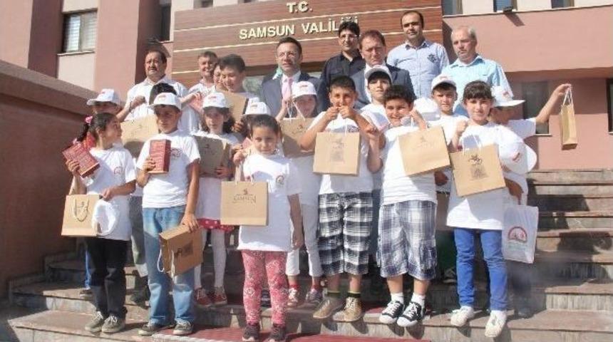 Lider &Ccedil;ocuk Tarım Kampı &Ouml;ğrencileri Vali Aksoy&rsquo;u Ziyaret Etti