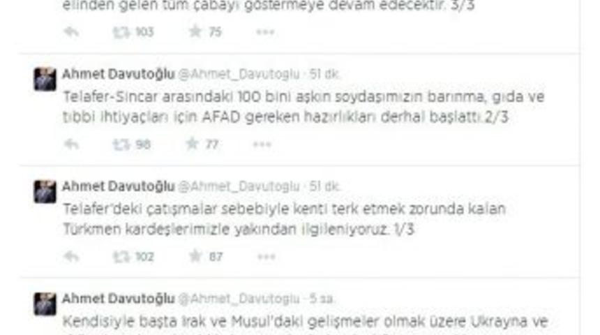 Bakan Davutoğlu: "t&uuml;rkmenlere Yardım İ&ccedil;in Harekete Ge&ccedil;ildi"