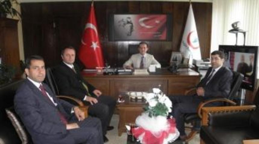 Yeni Atanan Genel Sekreterden İl Sağlık M&uuml;d&uuml;r&uuml;ne Ziyaret
