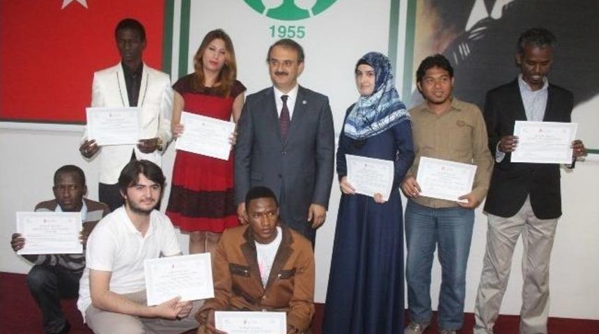 Yurtdışı T&uuml;rkler Ve Akraba Topluluklarından &Ouml;ğrencilerin Sertifika T&ouml;reni Kayseri Şekerde Yapıldı