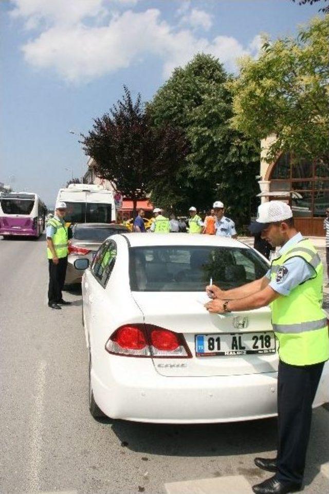 Düzce’de Trafik Zabıtası Görevde