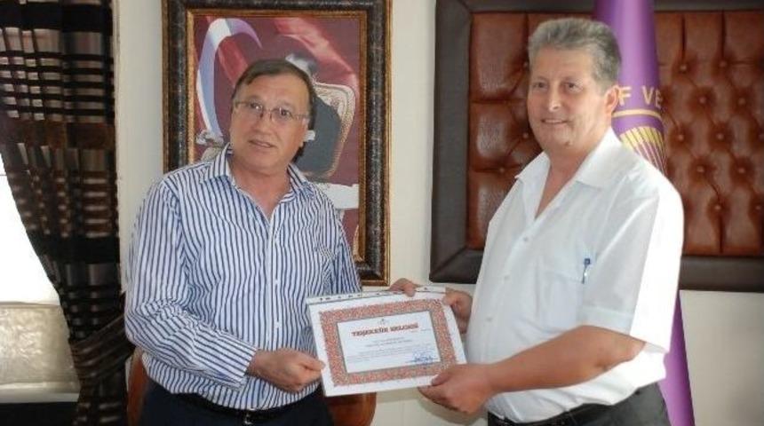 Türkiye 4.'sü Didim Mesleki Eğitim’den Esnaf Odasına Teşekkür..