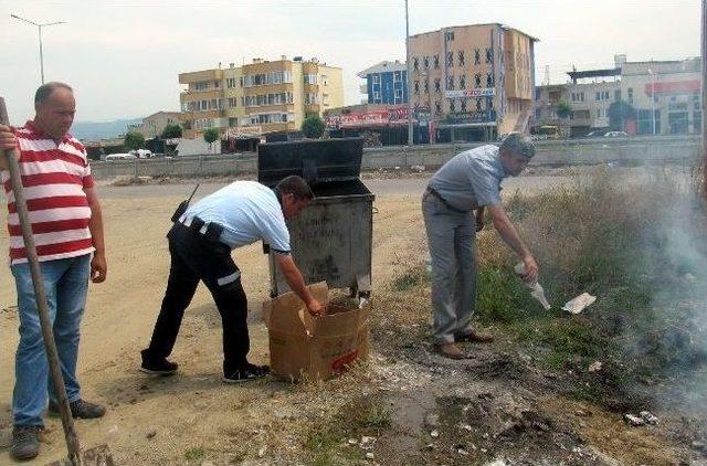 Edremit’te Kaçak Sigara Ve İçkiler Yakılarak İmha Edildi