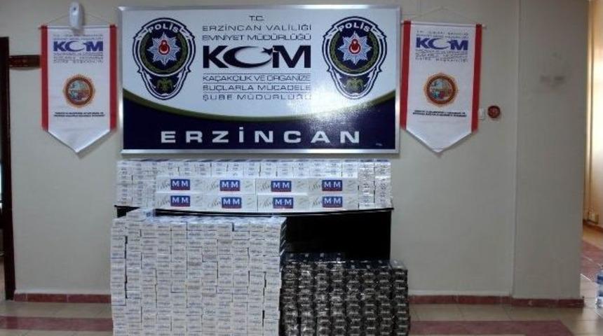 Erzincan&rsquo;da 4980 Paket Ka&ccedil;ak Sigara Ele Ge&ccedil;irildi