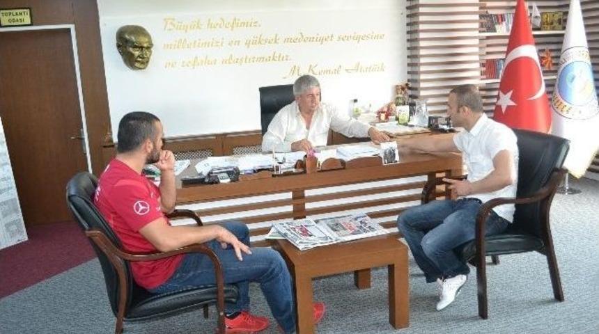 Değirmenci Spor Kul&uuml;b&uuml;&rsquo;nden Mandalı&rsquo;ya Teşekk&uuml;r Ziyareti