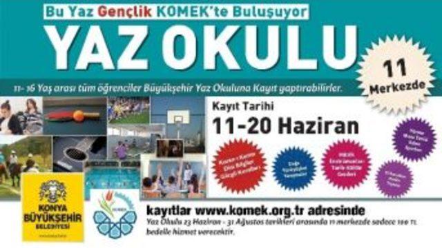 Komek Yaz Okulu Kayıtları 20 Haziran’da Sona Erecek