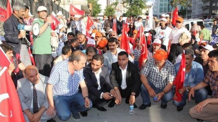 Erzurum&rsquo;da &Uuml;lk&uuml;c&uuml;ler Işid&rsquo;i Protesto Etti
