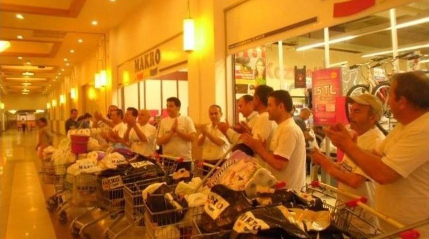 100 Şanslı Baba 1 Dakika Bedava Alışveriş Yaptı